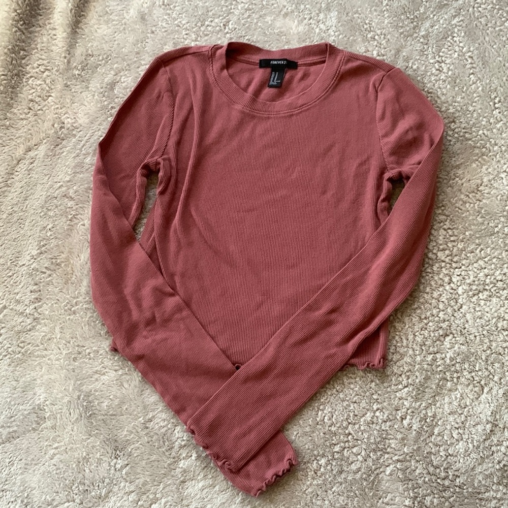 Forever 21 Mauve Crop Top
